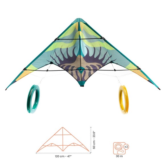 Djeco Μεγάλος Χαρταετός Κύματα 120x60 εκ.