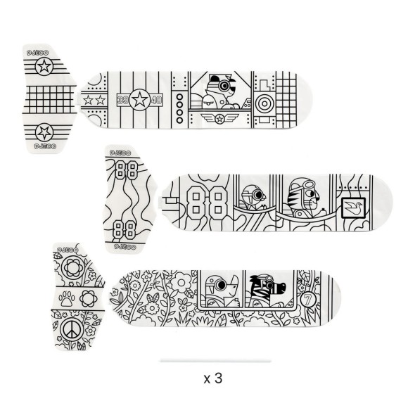 Djeco DIY Φτιάχνω Χρωματίζω ρουκέτες 3τεμ.