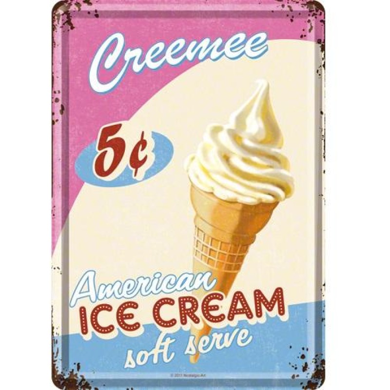 Nostalgic Μεταλλική κάρτα σε φάκελο "USA Ice Cream"