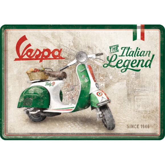 Nostalgic Μεταλλική κάρτα σε φάκελο Vespa - Italian Legend