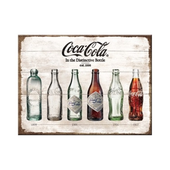 Nostalgic Μεταλλικό μαγνητάκι Coca-Cola - Bottle Timeline