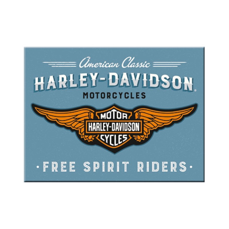 Nostalgic Magnet Harley-Davidson - Logo Blue