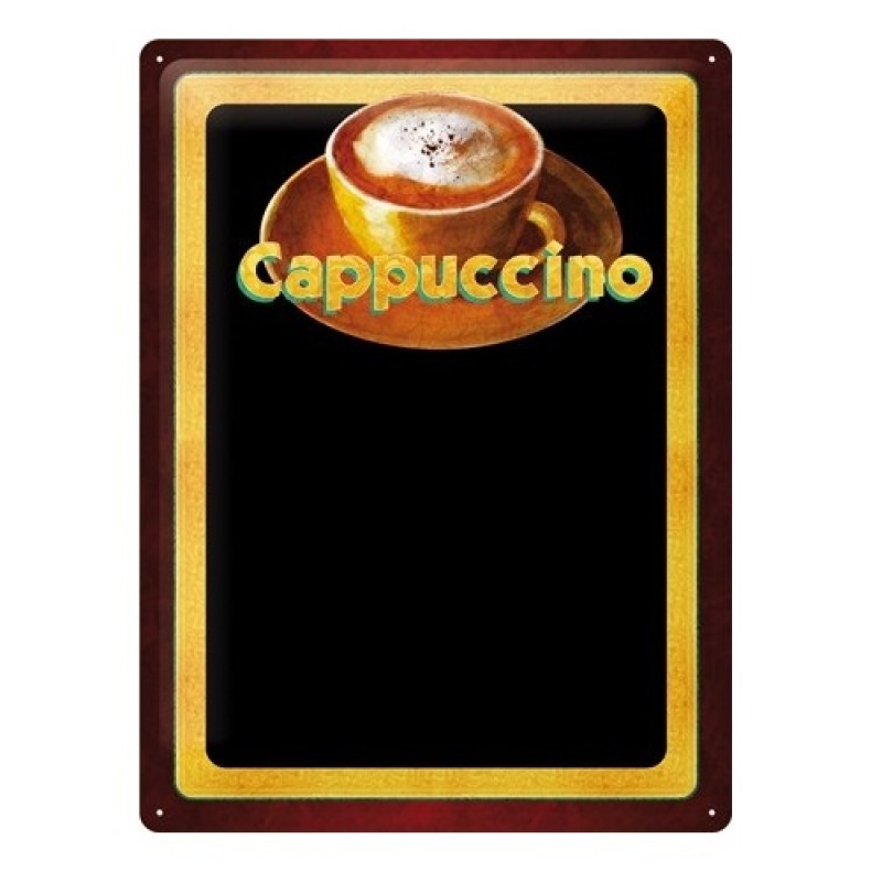 Nostalgic Μεταλλικός πίνακας Cappuccino Kreidetafel