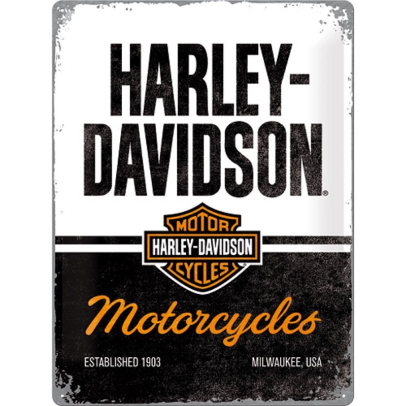 Nostalgic Μεταλλικός πίνακας Harley-Davidson - Motorcycles 30x40x1 cm