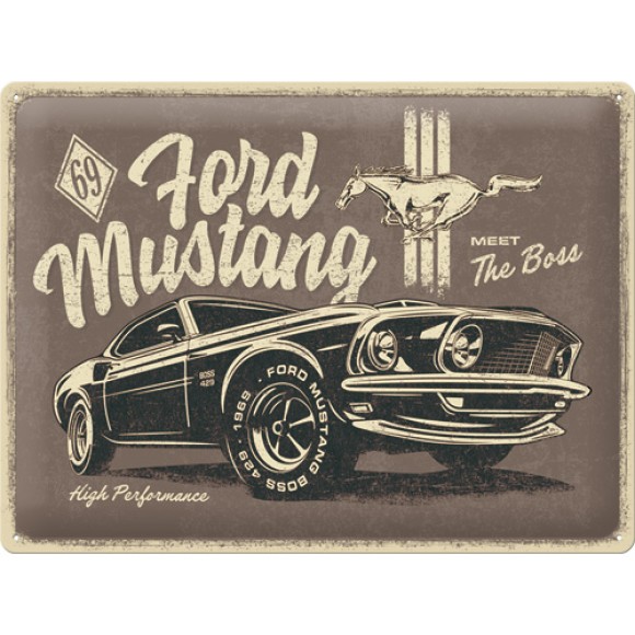 Nostalgic Μεταλλικός πίνακας Ford Mustang - The Boss