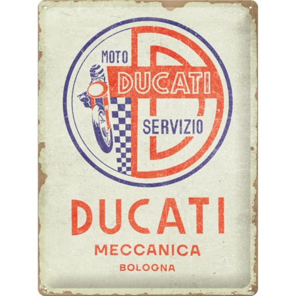 Nostalgic Μεταλλικός πίνακας Ducati - Moto Servizio Meccanica