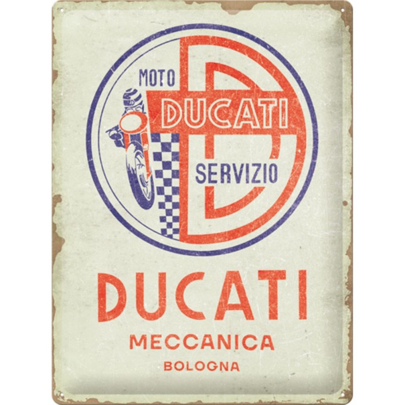 Nostalgic Μεταλλικός πίνακας Ducati - Moto Servizio Meccanica