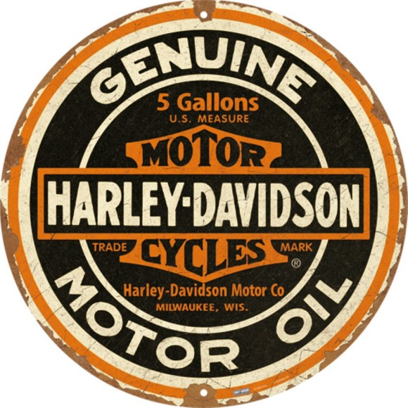 Nostalgic Μεταλλικός πίνακας Harley-Davidson - Genuine Motor Oil