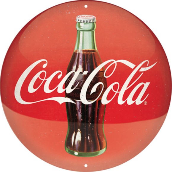 Nostalgic Μεταλλικός πίνακας στρόγγυλος 35 cm Coca-Cola