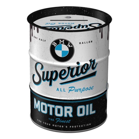 Nostalgic Μεταλλικός Κουμπαράς Oil Barrel BMW - Superior Motor Oil