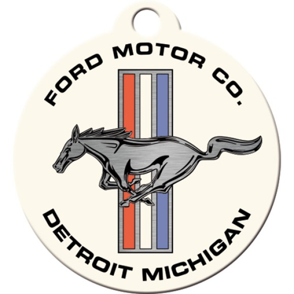 Nostalgic Μπρελοκ στρόγγυλο Ford Mustang - Horse & Stripes Logo