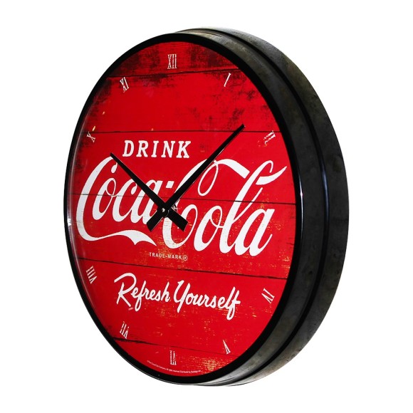 Nostalgic Ρολόι τοίχου Coca-Cola - Logo Red Refresh Yourself