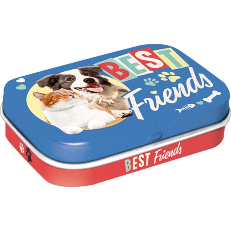 Nostalgic Μεταλλικό κουτάκι με μέντες Best Friends Cat & Dog 15gr