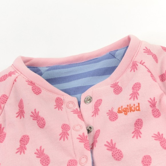 Size 068 Sigikid μπουφάν δύο όψεων με Maiami Blue ροζ – ριγέ μπλε