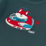 Size 080 Sigikid Φούτερ 2 όψεων Space kids μπλε/κόκκινο ριγέ