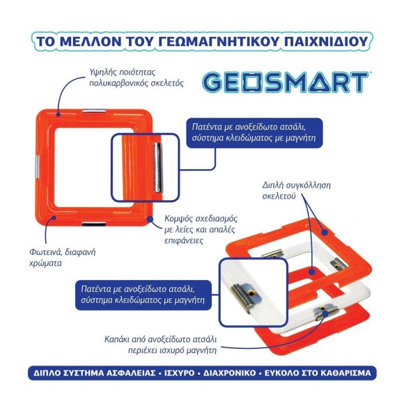 Geosmart κατασκευές με μαγνήτη GeoSpace Station (70 τεμ)